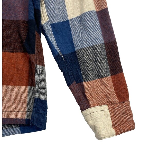 Hollister Flannel Hoodie Adult Small Red Black Button Up Sweater Outdoor Casual - Picture 5 of 13